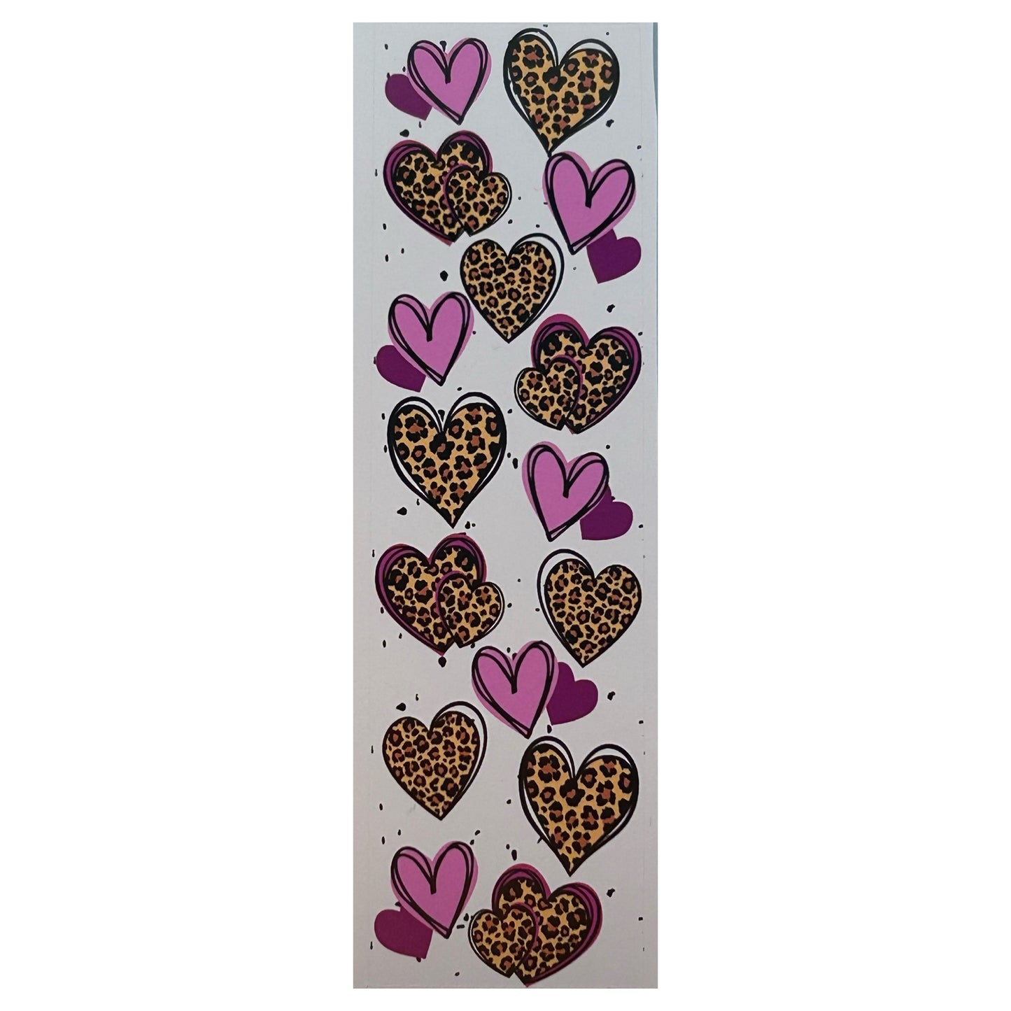 Leopard Print Purple Hearts Pen Wrap