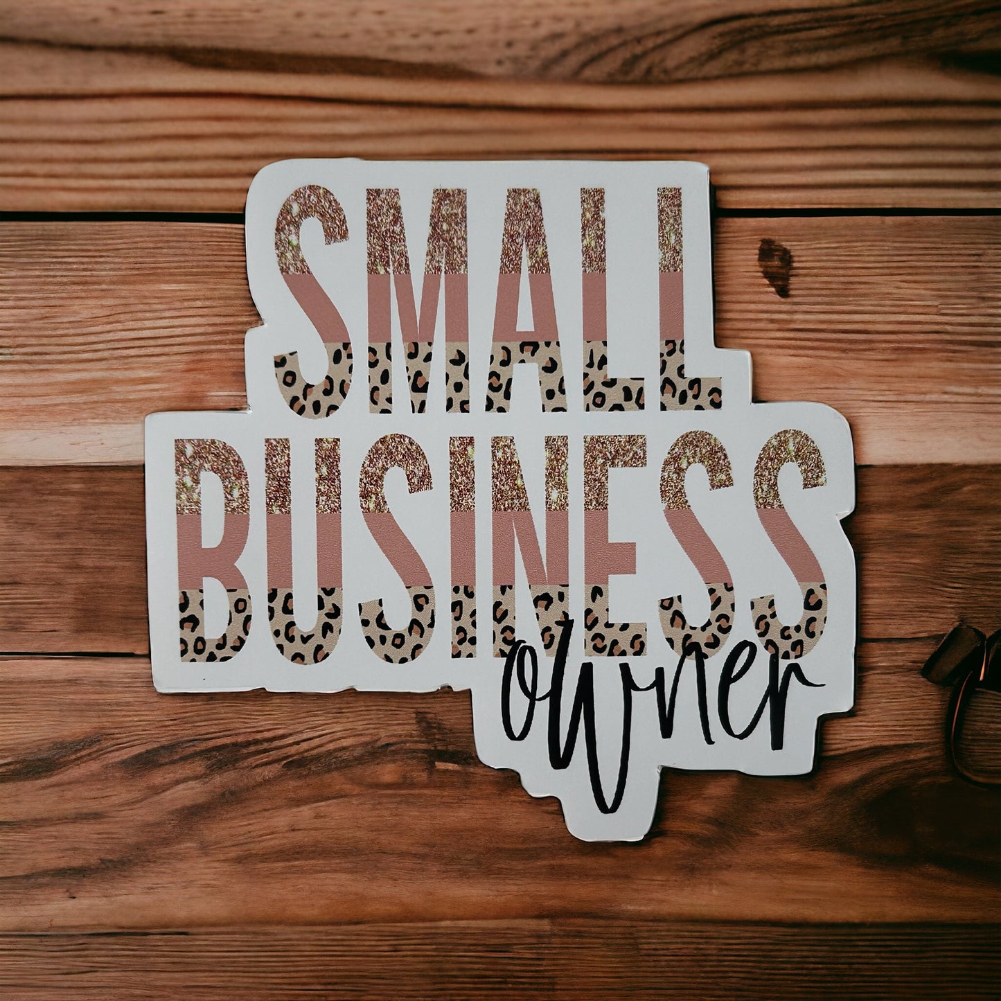 Leopard Small Business Owner Sticker