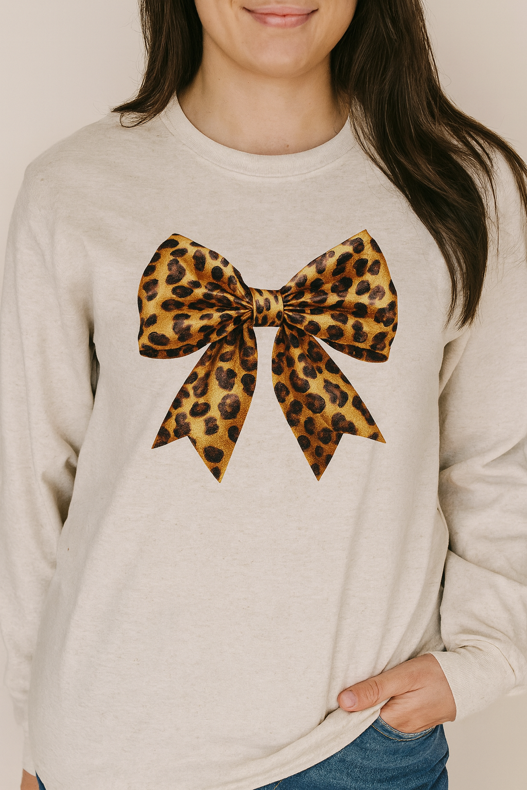 Leopard Bow Transfer