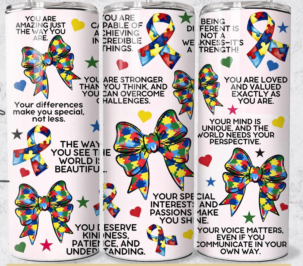 Autism Bow Tumbler