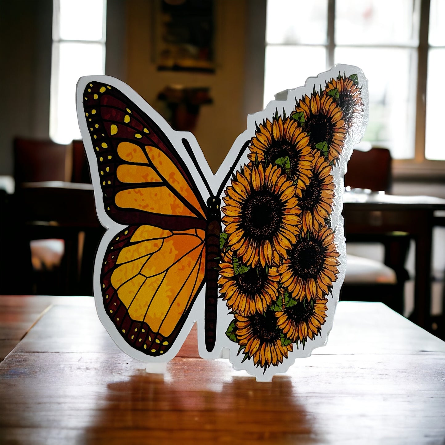 Butterfly & Sunflowers Sticker