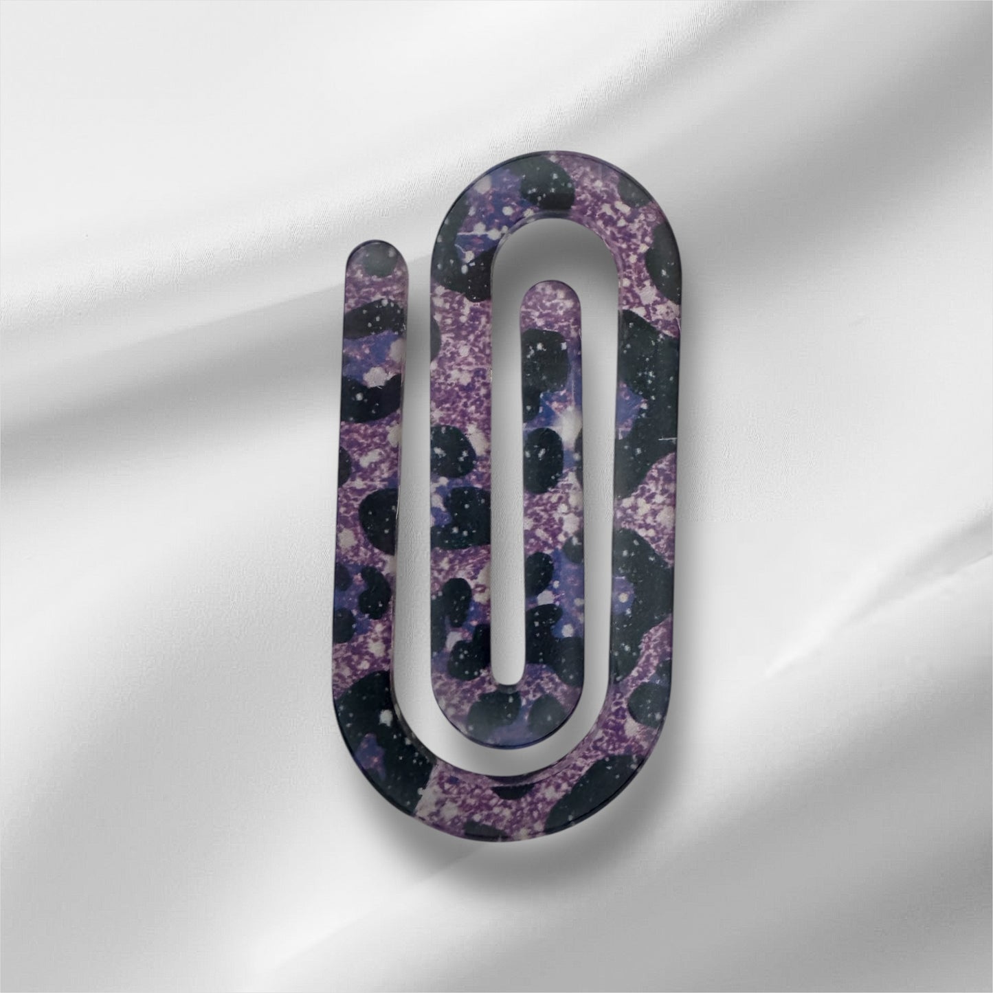 Purple Leopard Jumbo Paperclip