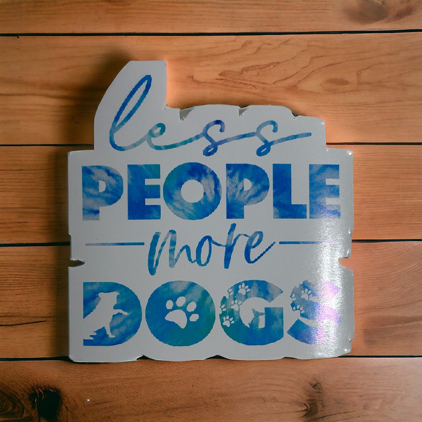 Less People More Dogs Sticker