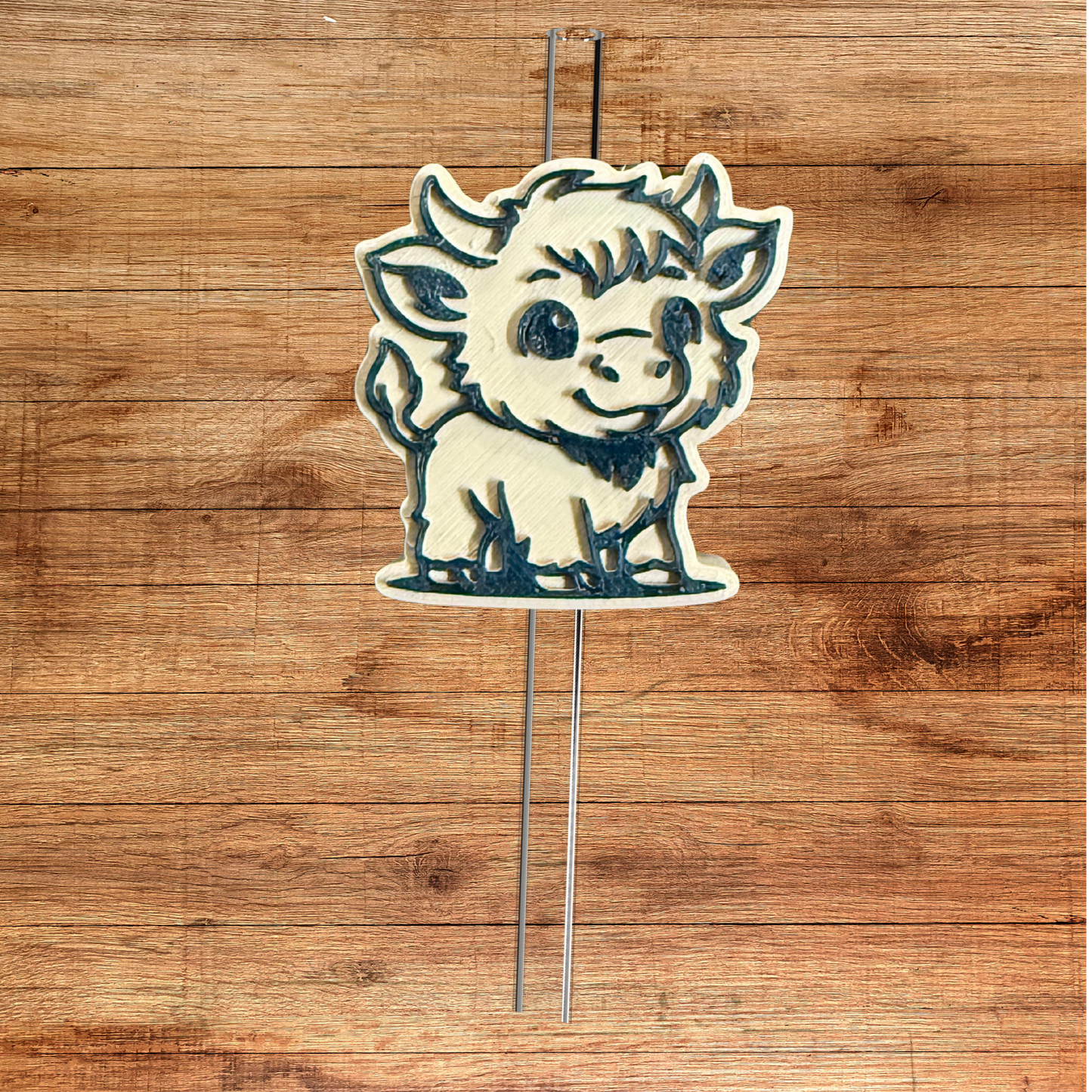 Baby Highland Cow Straw Topper