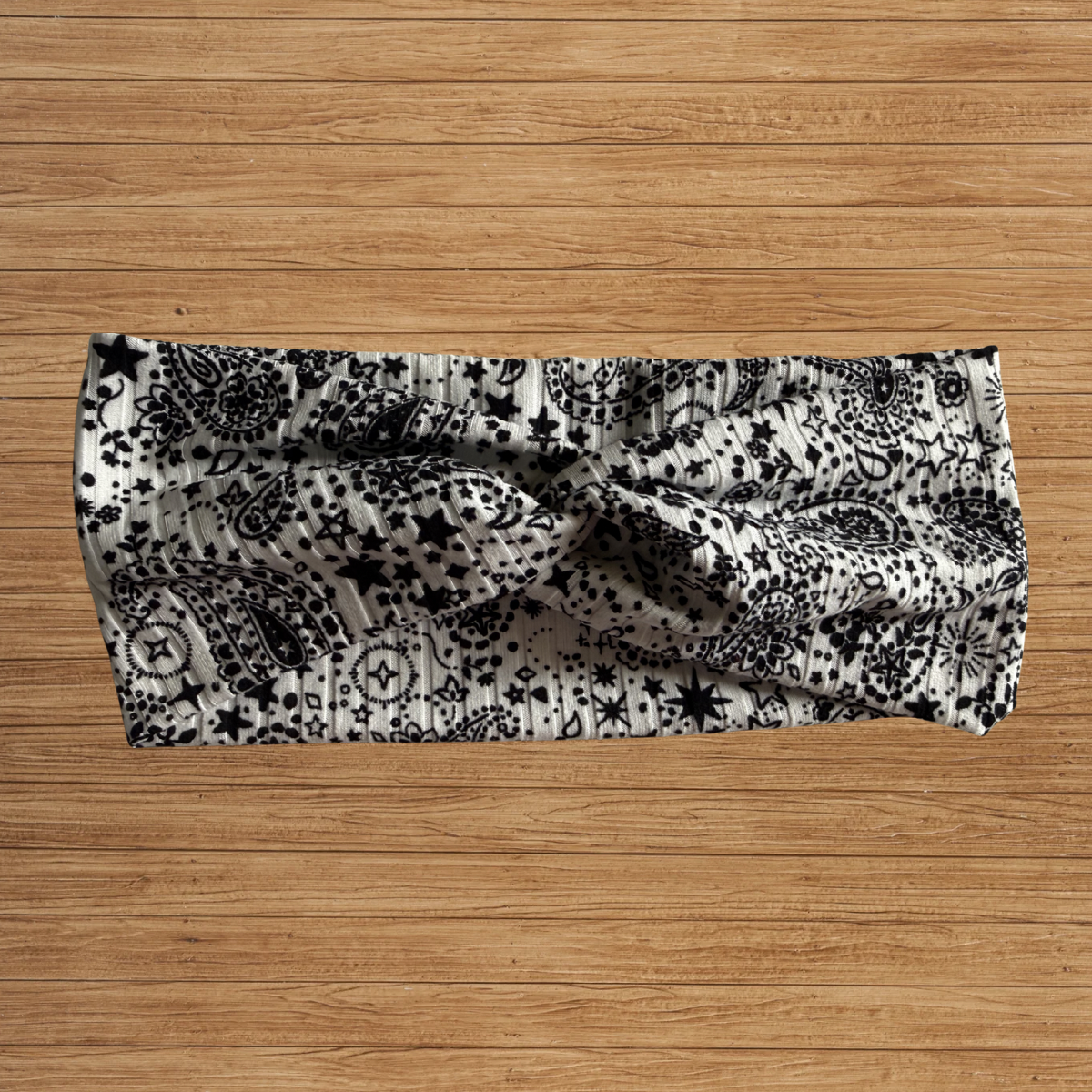 White Bandanna Twisty- Headband
