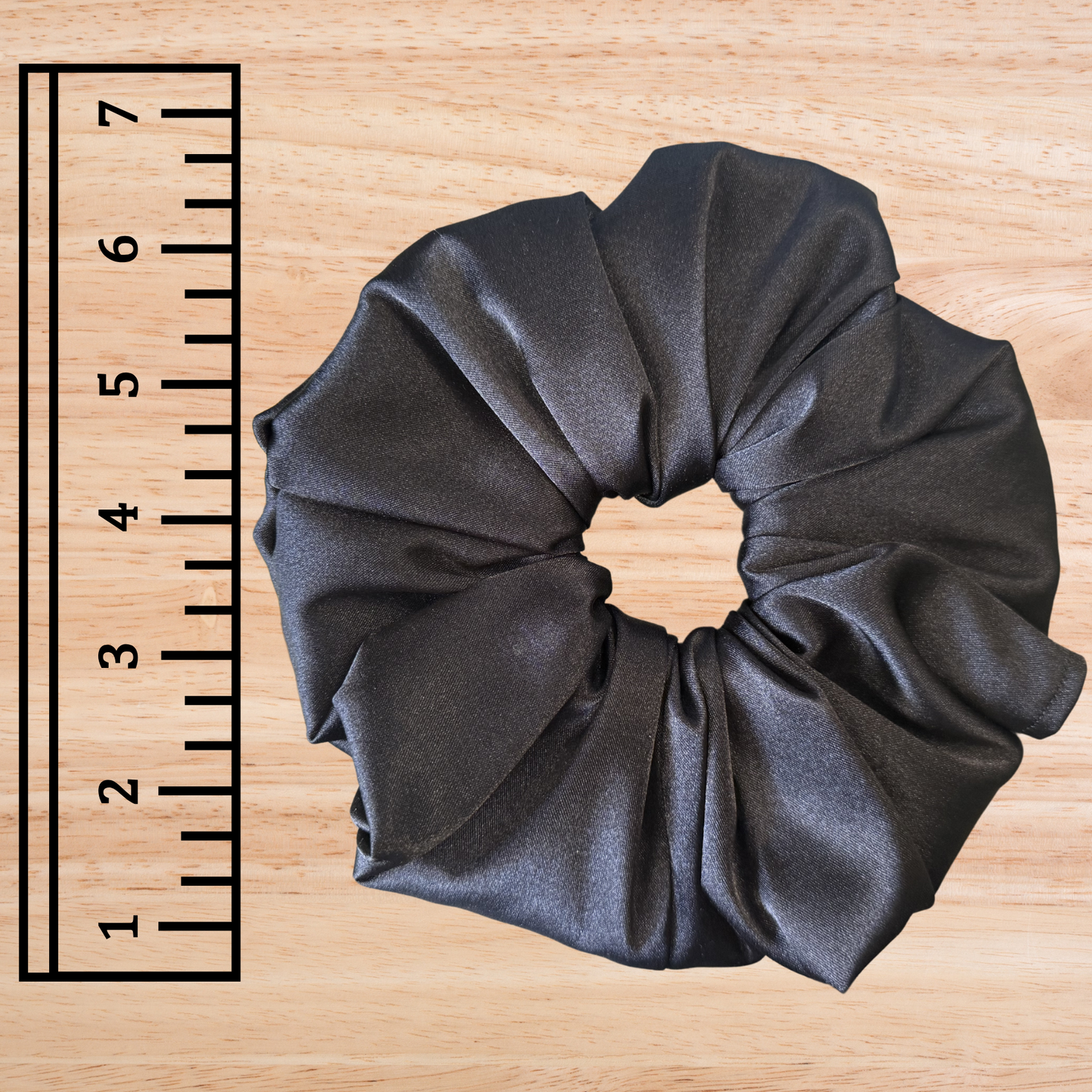 Black Silk- Jumbo Scrunchie