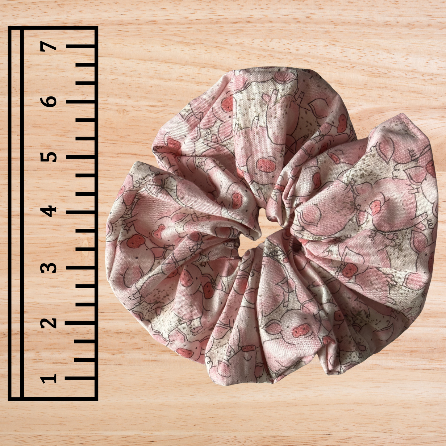 Messy Pig- Jumbo Scrunchie