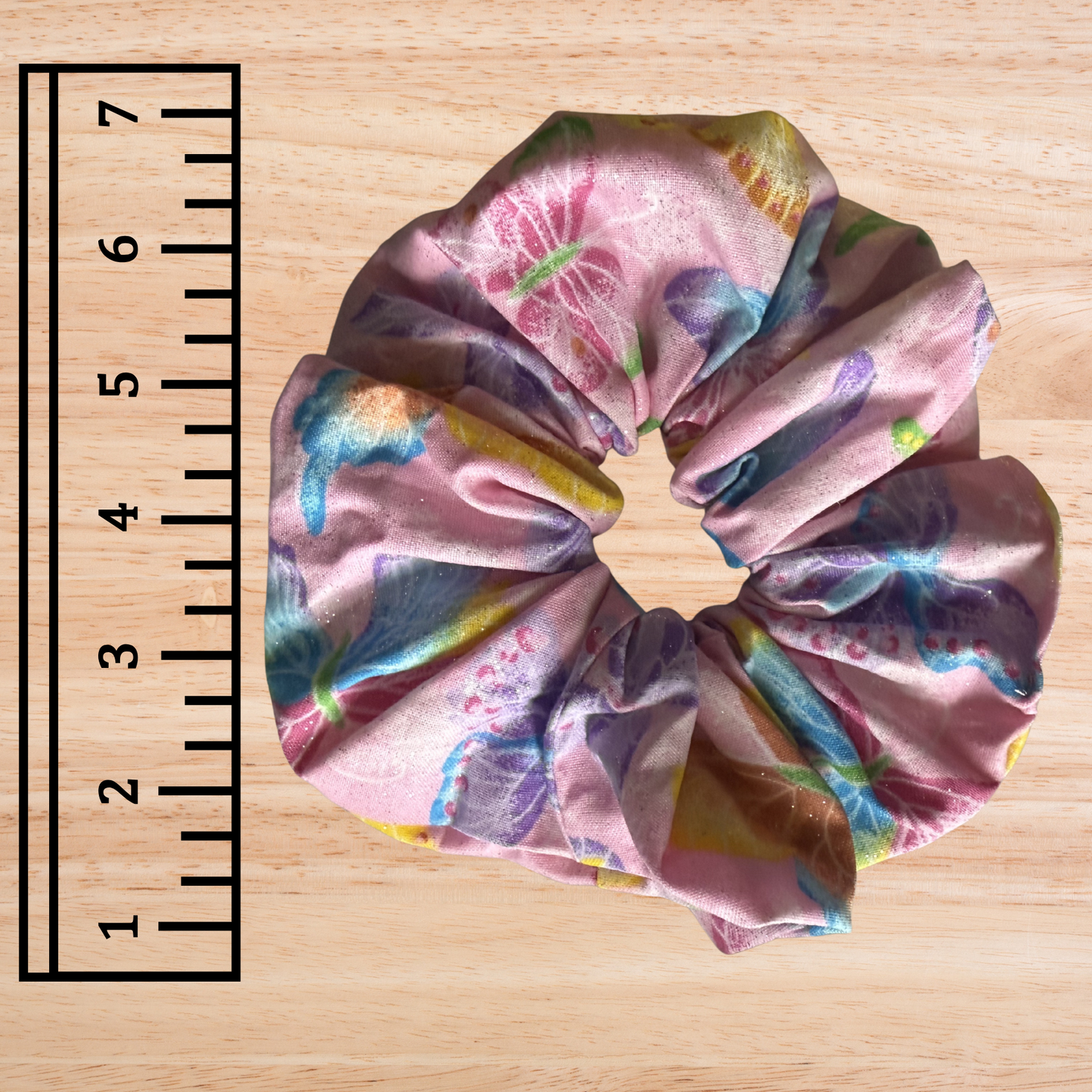 Glitter Butterflies- Jumbo Scrunchie