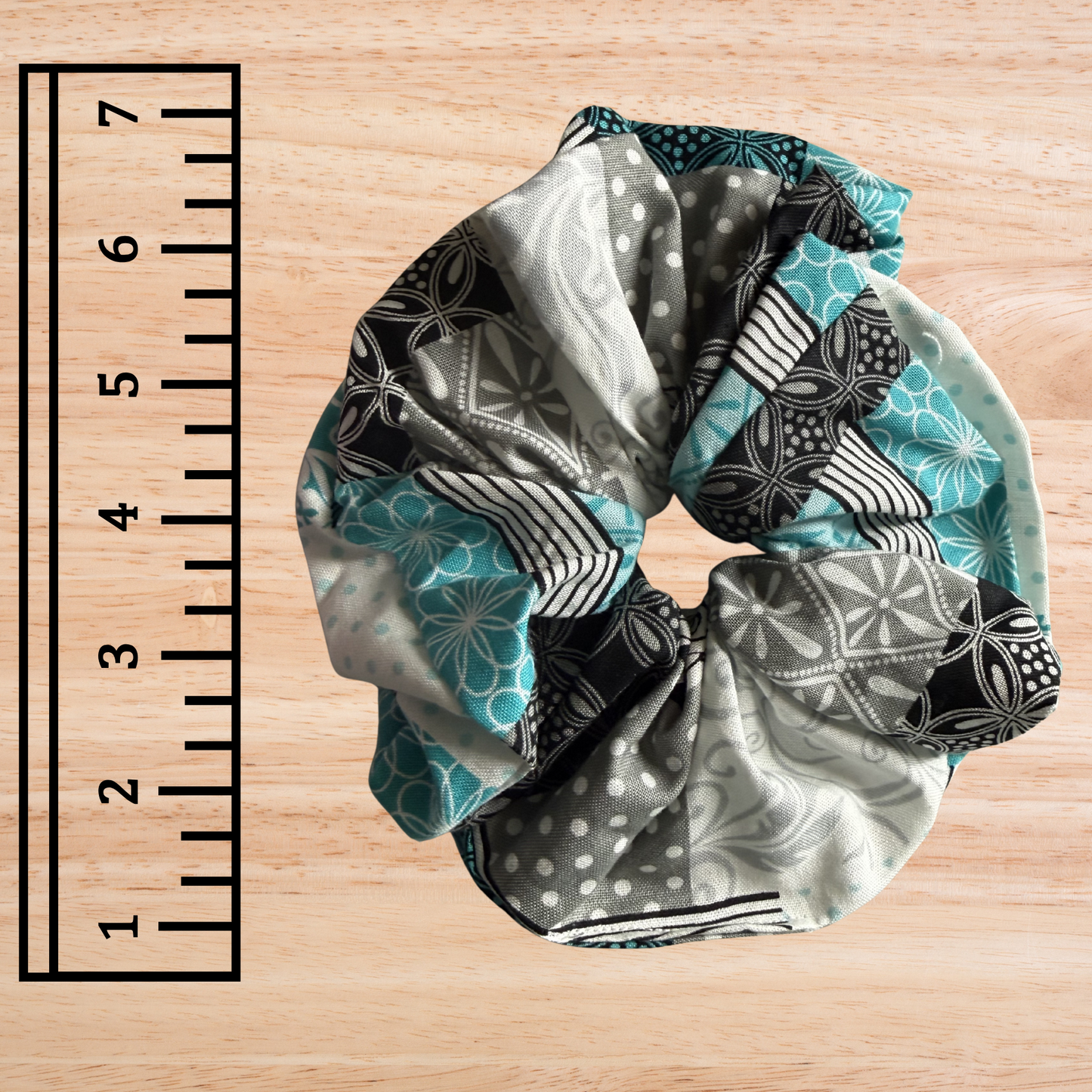 Teal Elegance - Jumbo Scrunchie