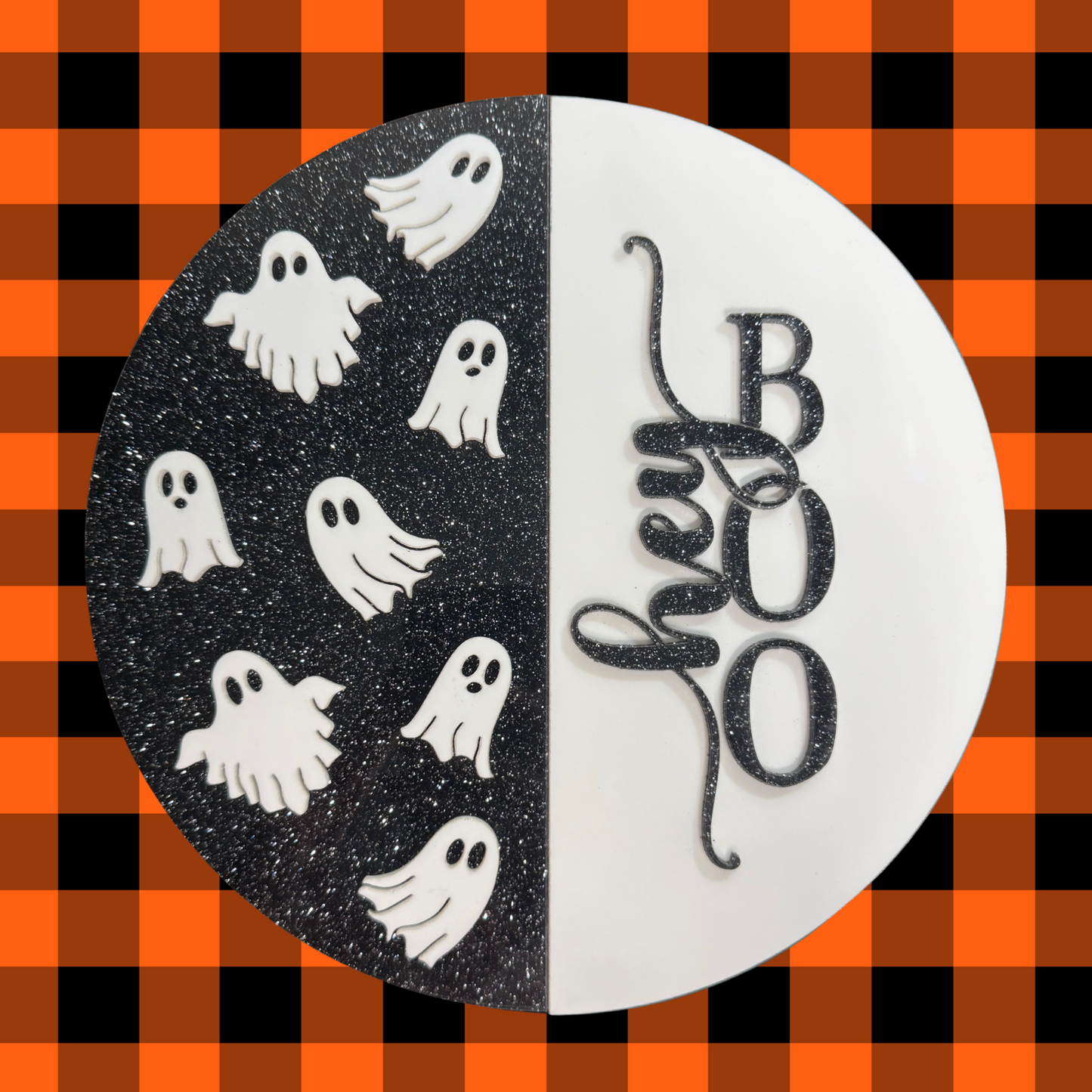 Hey Boo Door Sign- 10 Inch