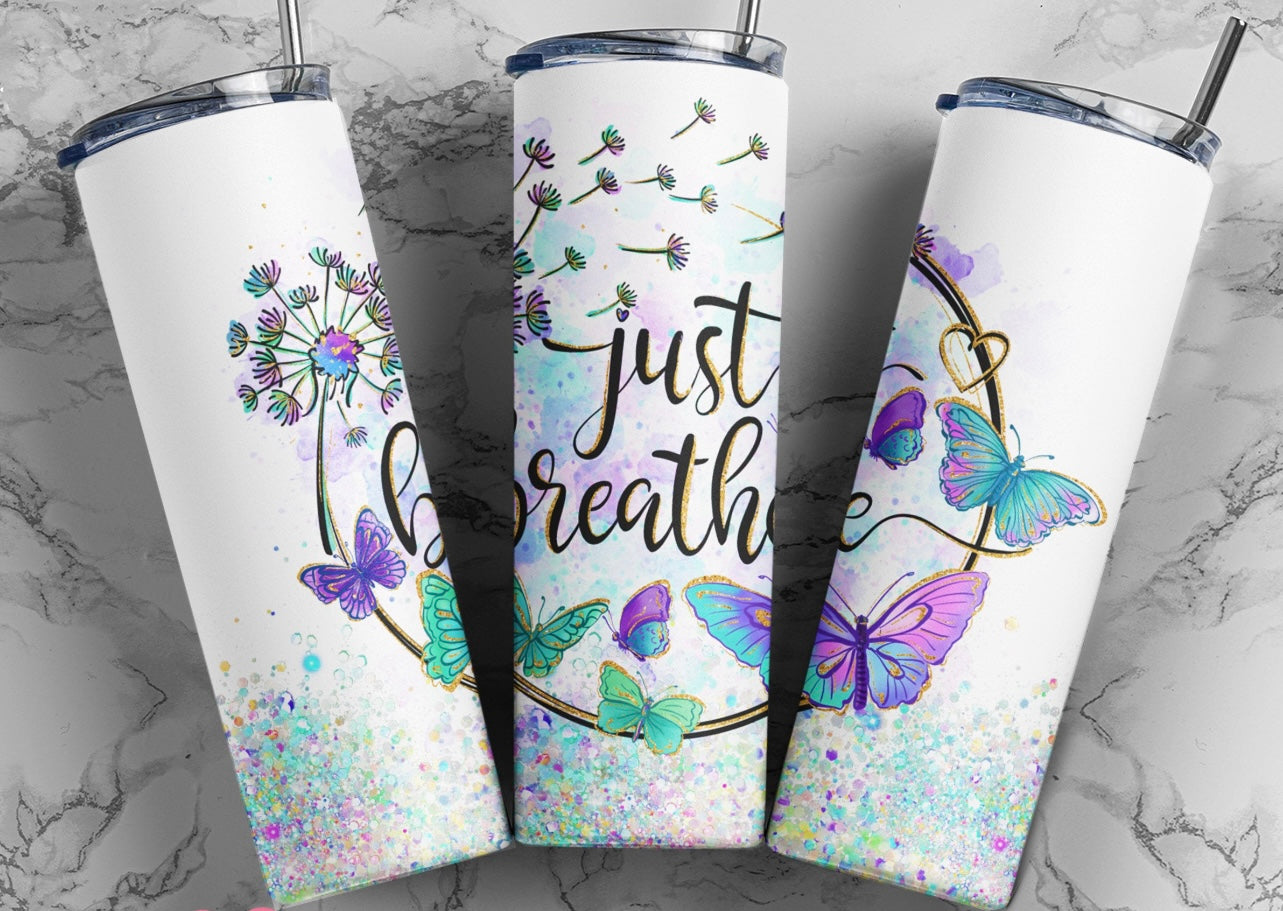 Just Breath Butterfly Tumbler