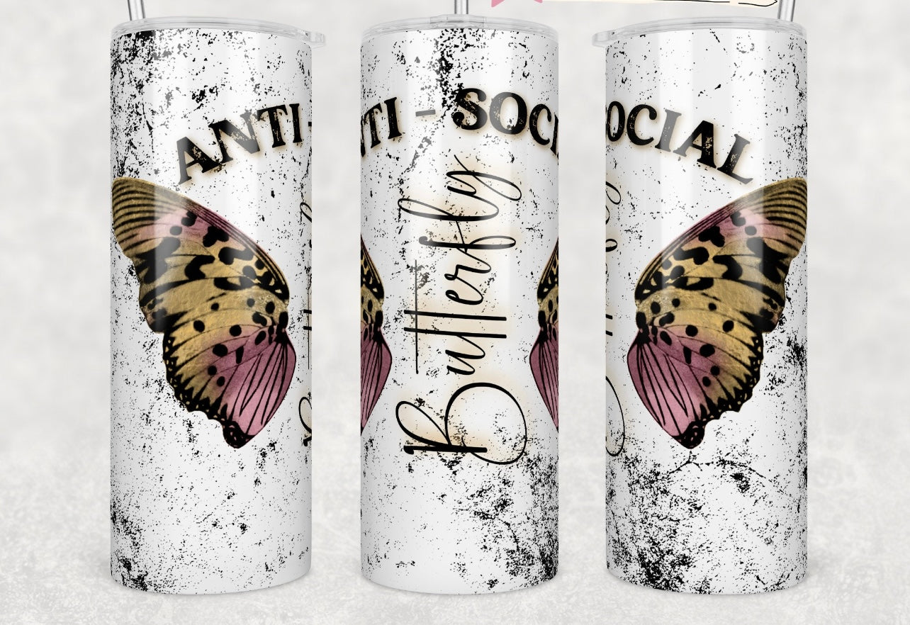Anti-Social Butterfly Tumbler