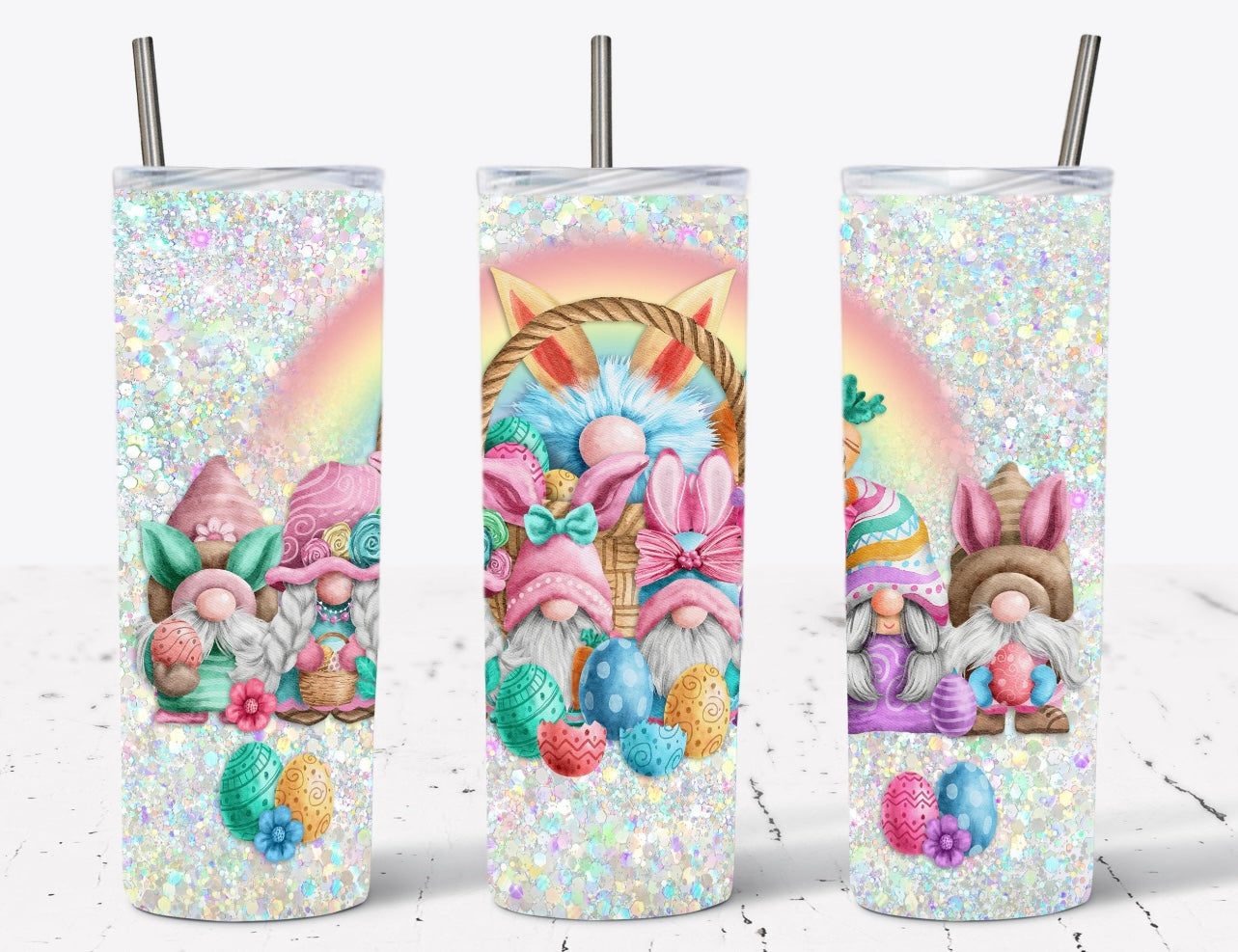 Eggciting Gnomes Tumbler