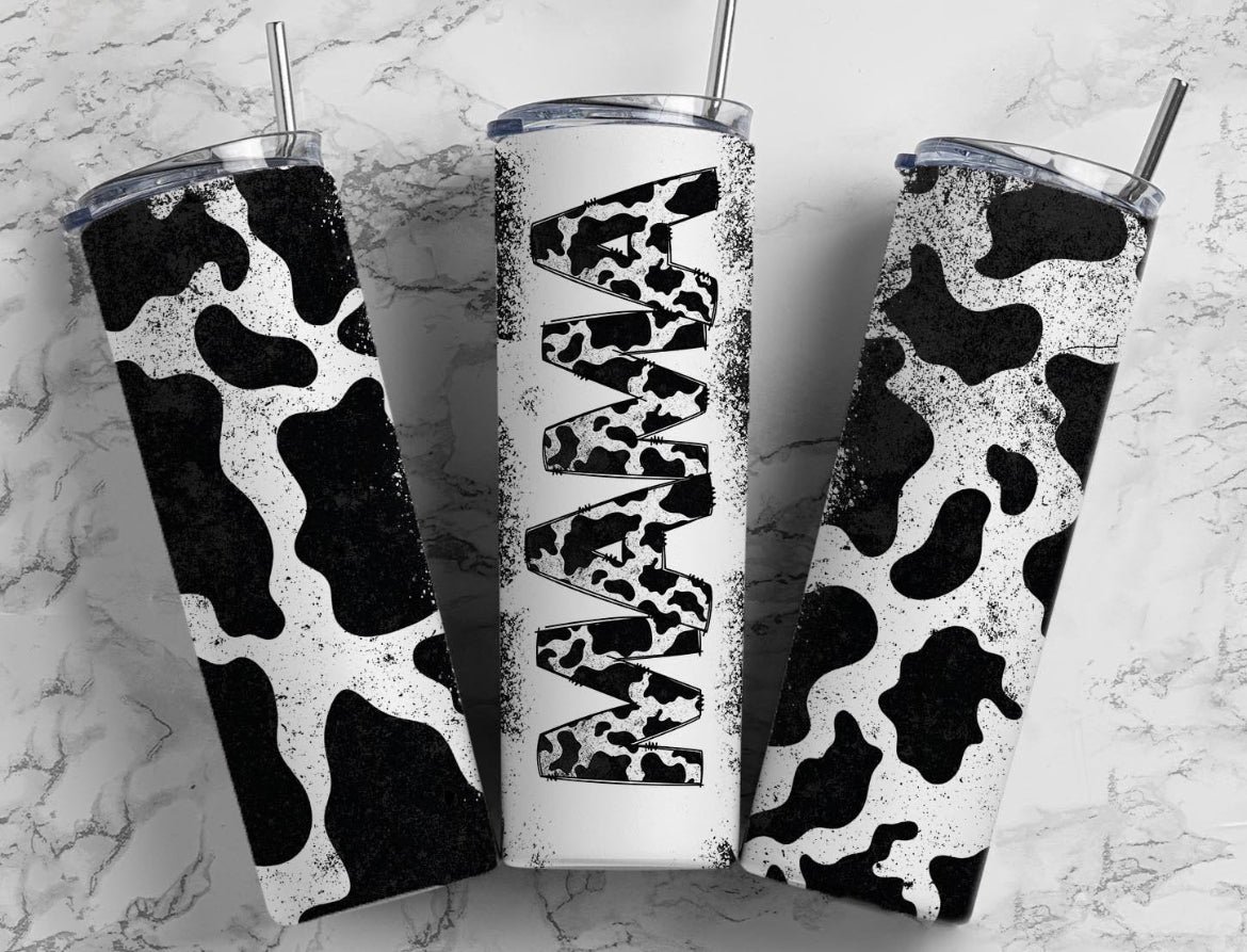 Cow Print Mama Tumbler