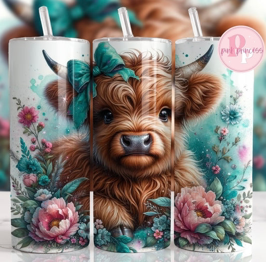 Spring Highland Cow Tumbler