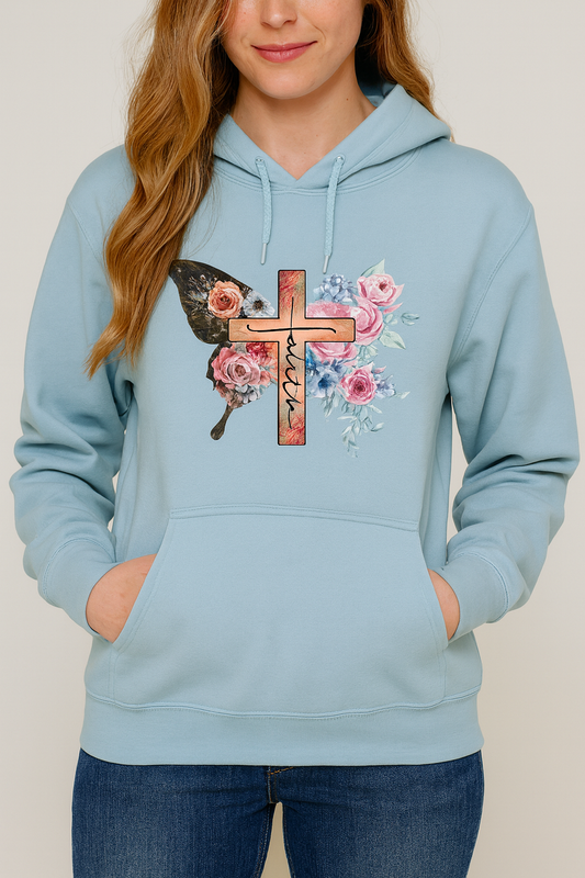 Faith Cross with Butterfly Transfer