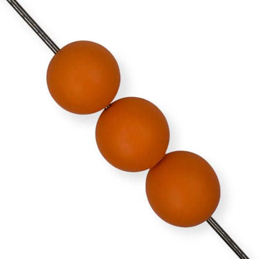 Orange- 15mm Silicone Beads (25 pack)
