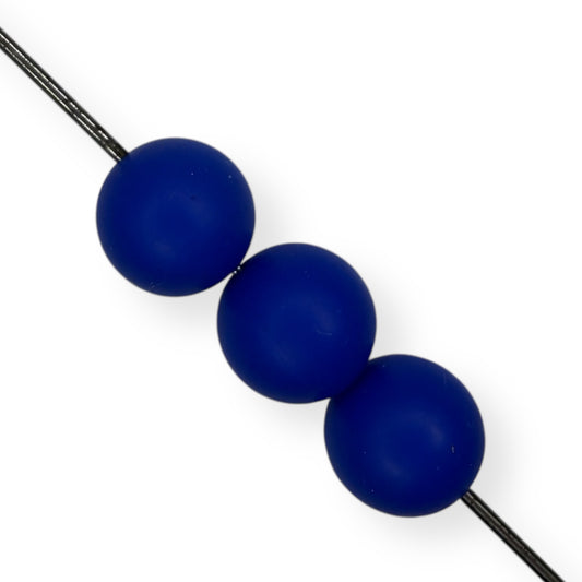Royal Blue- 15mm Silicone Beads (25 pack)