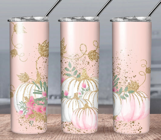 Pink Fall Tumbler