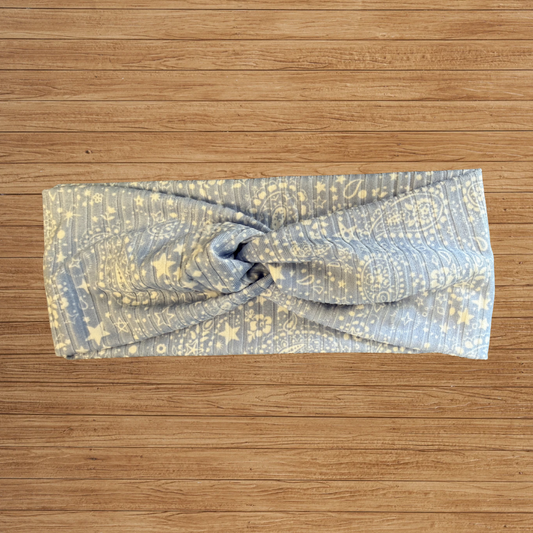 Baby Blue Bandanna Twisty- Headband