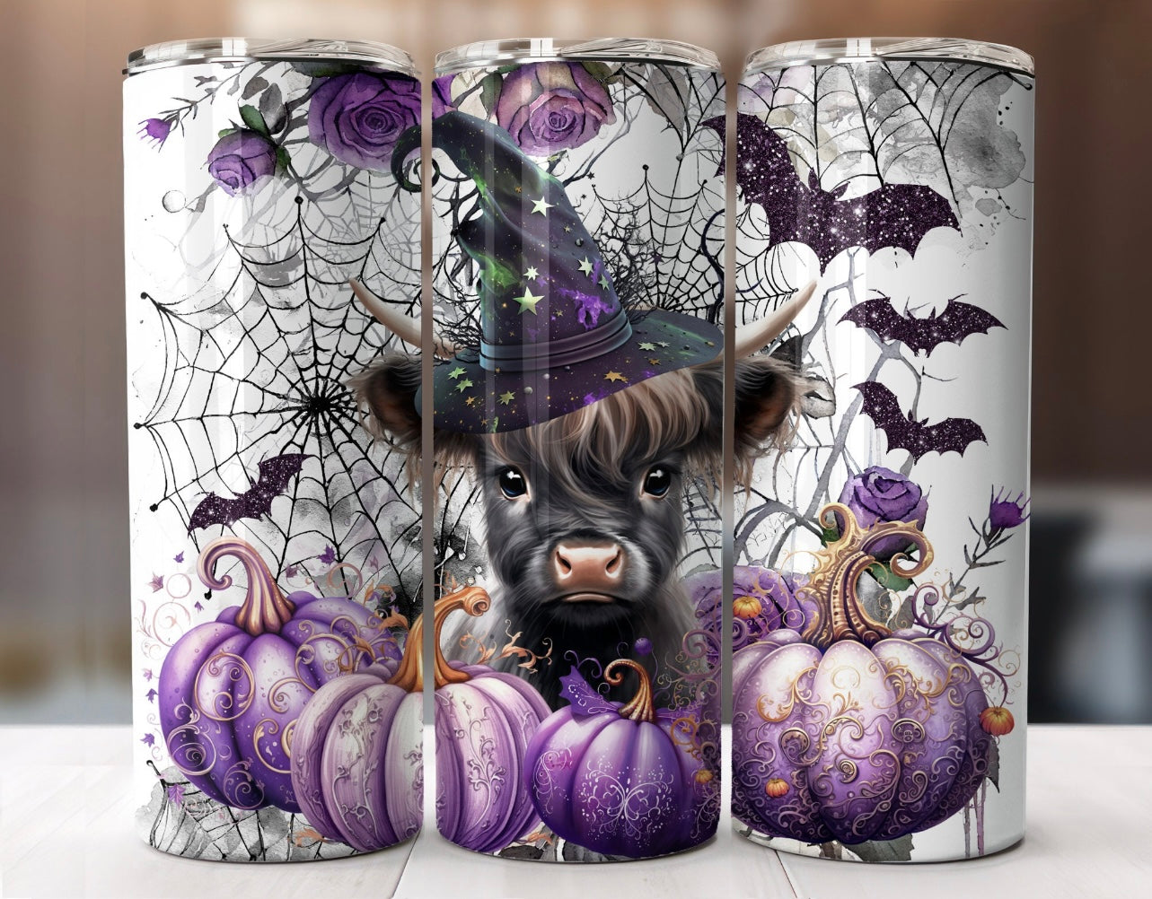 Purple Spooky Highland Tumbler