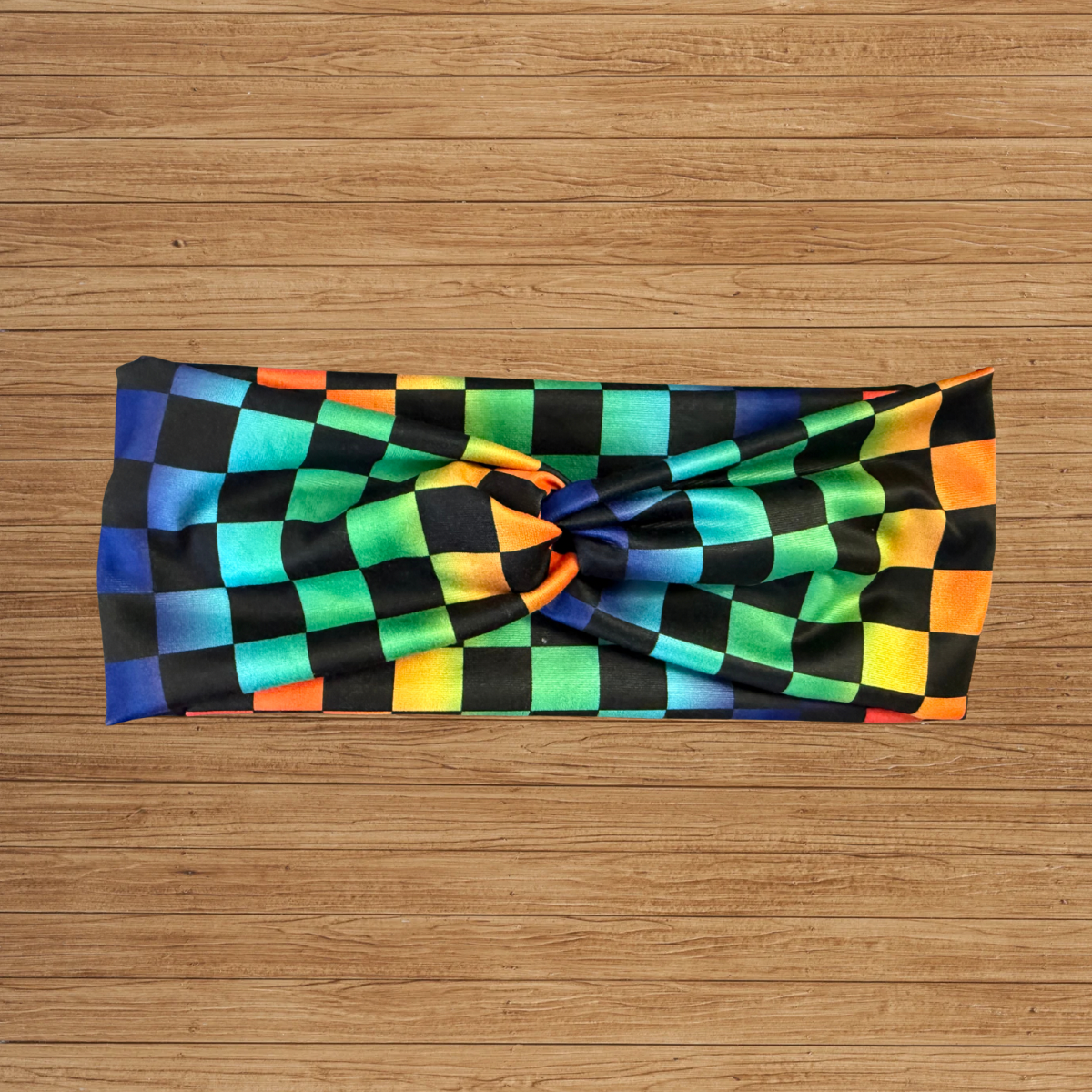 Colorful Checkers Twisty- Headband