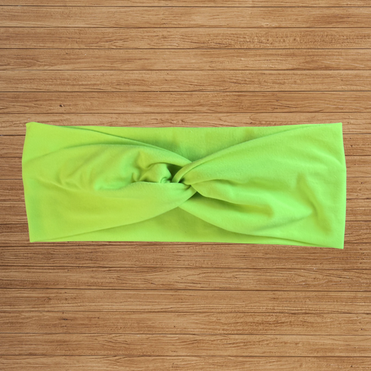 Neon Green Twisty- Headband