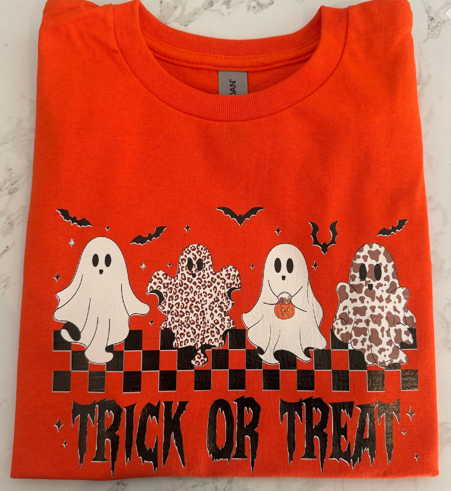 Trick or Treat Checkers Vinyl