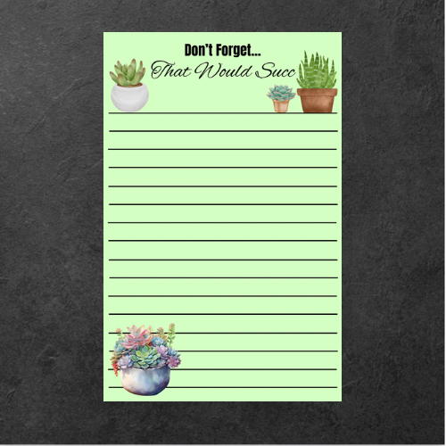 Succulents Notepad