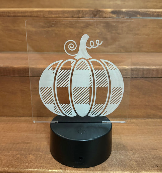 Plaid Pumpkin - USB Nite Light