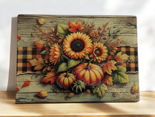 Fall Sunflower Cutting Board