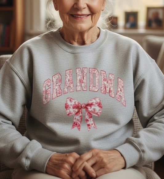 Grandma with Bow Transfer