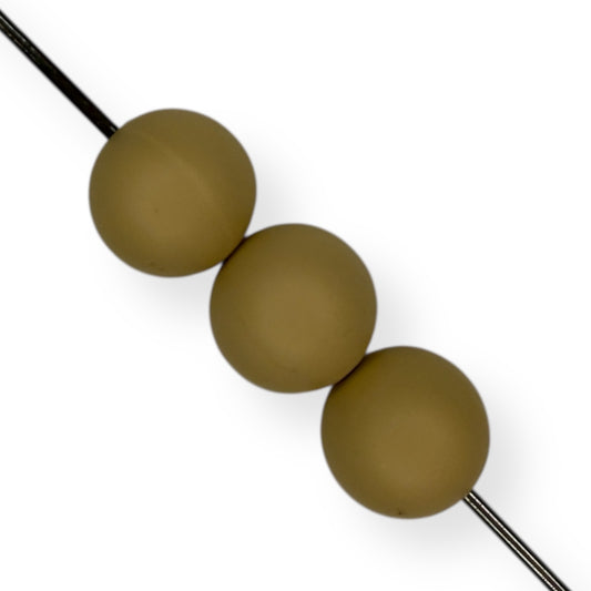 Tan- 15mm Silicone Beads (25 pack)