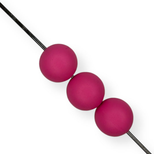 Hot Pink- 15mm Silicone Beads (25 pack)