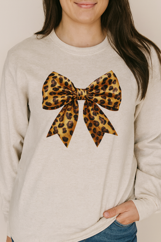 Leopard Bow Transfer