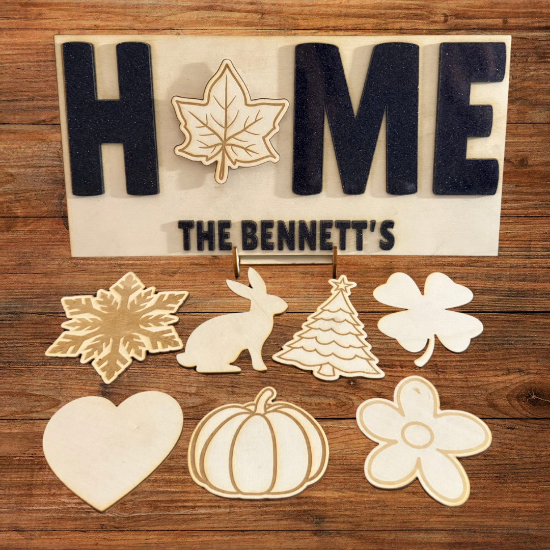 HOME Interchangeable Sign- Magnetic Tiles