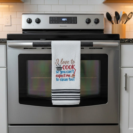 Dish Towel- I Love to Cook