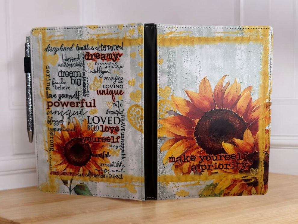 Priority Sunflower Reusable Journal – The Crafted Wings