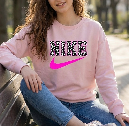Cow with pink N!ke Transfer