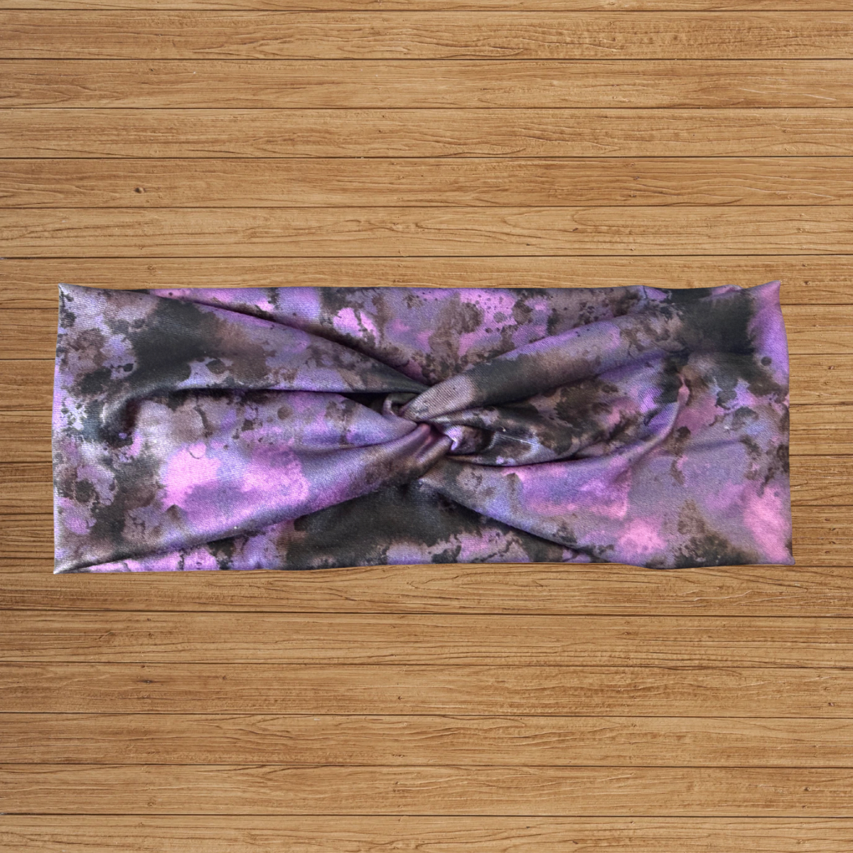 Black & Purple Tie Dye Twisty- Headband