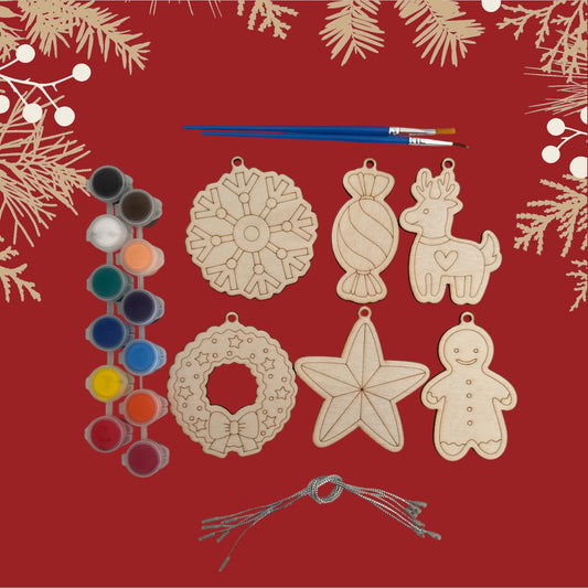 DIY Wooden Ornament-Set B