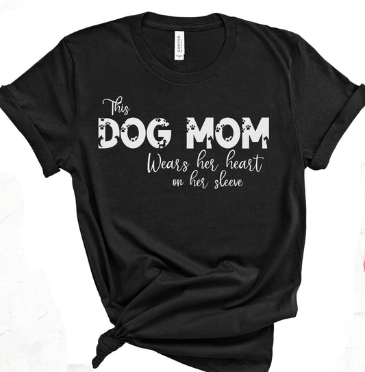 Dog Mama Wears Her Heart on Her Sleeve Hoodie