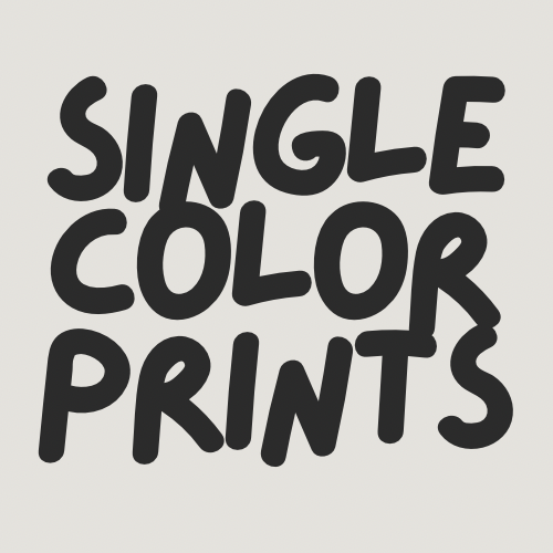 Single Color- Prints Only