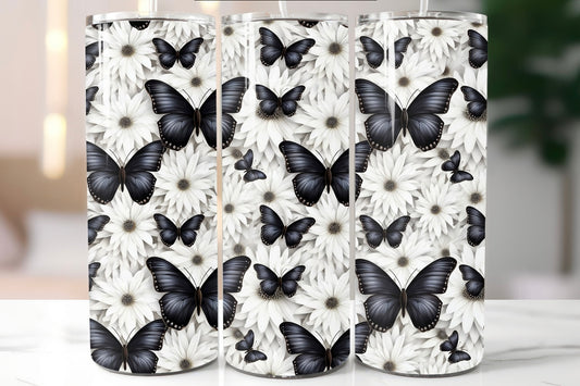 Midnight Butterflies Tumbler