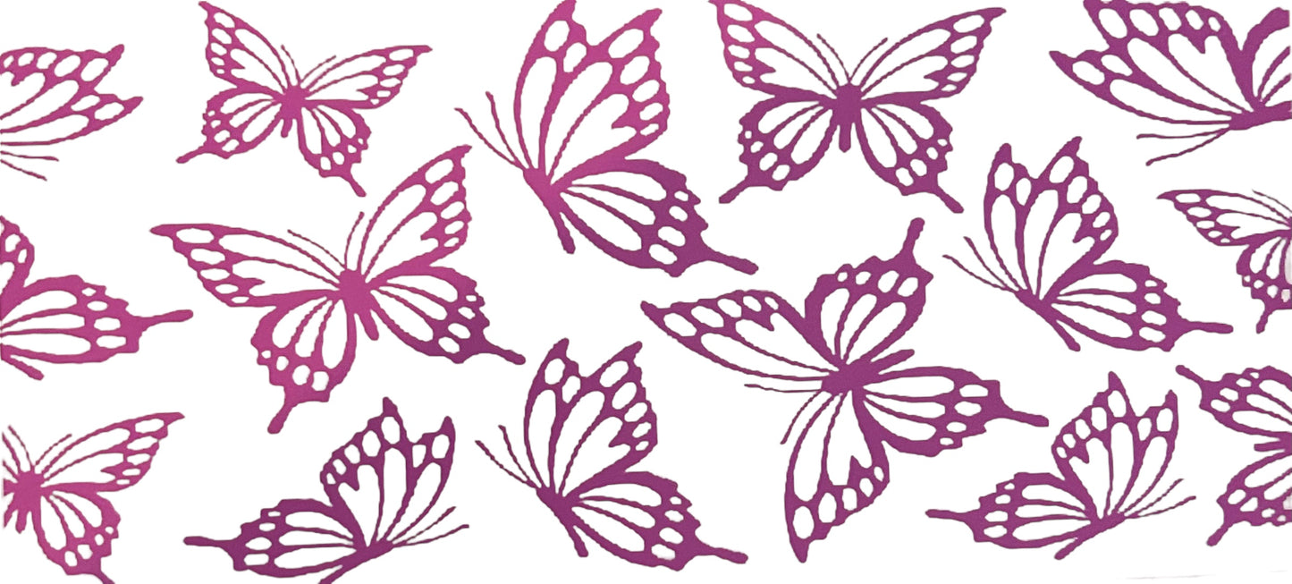 Purple Butterfly- 16 oz. Libbey Wrap