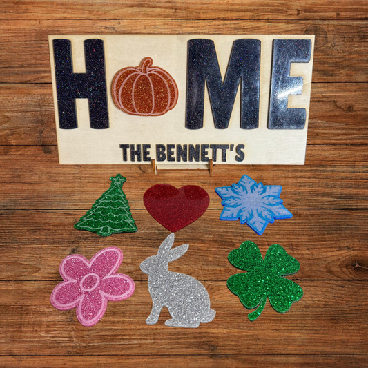 HOME Interchangeable Sign- Magnetic Tiles