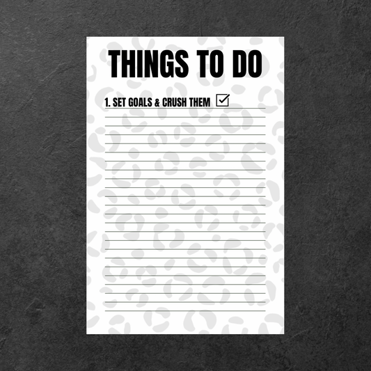 Things To Do Notepad- Leopard