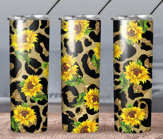 Leopard Sunflowers Tumbler