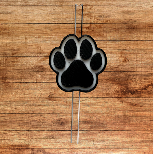 Paw Print Straw Topper