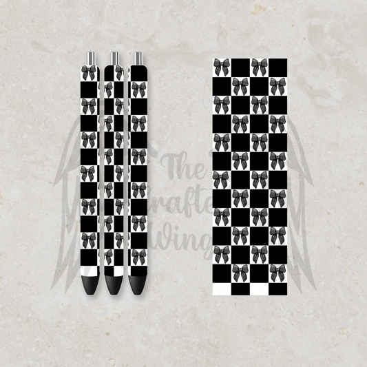 Checker Bows Pen Design